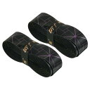 PATIKIL 1.8 M ラケットオーバーグリップ ダンピングリッジ付き 2個 PU テニスグリップテープ 厚く ノンスリップ 吸収汗 バドミントン釣り竿用 パープル