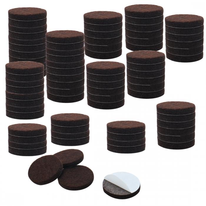 フェルト 家具パッド 円型 直径 自己接着 擦り止め レッグ フィート フロアのプロテクター 保護用 80個入り