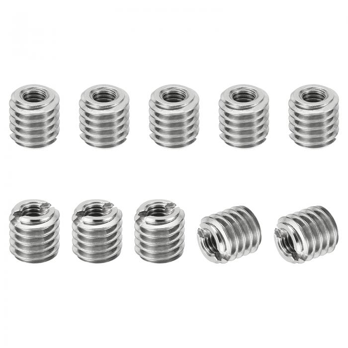 PATIKIL ねじアダプタ スリーブ削減ナット 10個 M6*1オス M3*0.5メス インサートナットネジの補修 レデ..