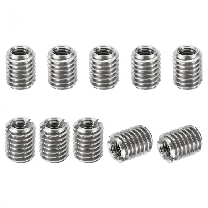 PATIKIL ねじアダプタ スリーブ削減ナット 10個 M8*1.25オス M5*0.8メス インサートナットネジの補修 ..