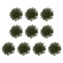 PATIKIL 7 cm シフォンフラワー シフォン製花 DIY花 10個 縫製生地 アップリケヘッドバンド DIYクラフト結婚式装飾用 ダーク緑