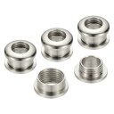 PATIKIL 5mm(1/5インチ) 真鍮製ホールアイレット 4個 アーク表面自己裏打ちグロメット シューズ 衣類 クラフト バッグ レザークラフト用 シルバートーン