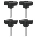 4個のクランピングスクリューノブ M5 x 30mmメトリック304ステンレススチールT字型サムスクリューハンドル クイックリムーブハンドタイトニングノブ交換用