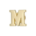 PATIKIL 文字 ラペ ルピン イニシャルアルファベット文字Mカラーピン 女性用男性用シャツドレススーツコート襟 金色 文字M