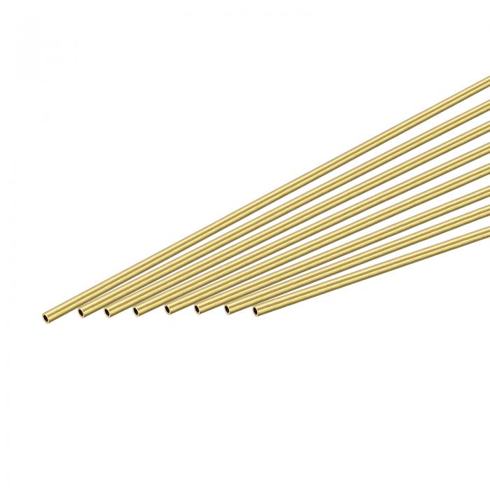 真ちゅうラウンドチューブ パイプ チューブ 外径1.2 mm 壁の厚さ0.25 mm 長さ300 mm 8個