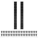 PATIKIL 20x2"ピアノヒンジ 2個セット304ステンレス鋼連続ヒンジ ピアノゲートドア木製収納ボックスキャビネットボート用 黒