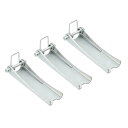PATIKIL 125 mm 交換フックラッチ 3個 金属製 牽引レシーバーヒッチ クレビスフックトレーラー用 シルバー