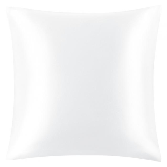 PiccoCasa シルク枕カバー 100%蚕糸 最高25匁 絹 シルク まくらカバー 封筒式 洗える 両面シルク 1枚 まくらかばー 光沢 ピローケース すべすべ 無地 美髪 ギフト 四季適応 ホワイト 80x80cm