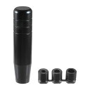 A ABSOPRO ユニバーサルシフトノブシリンダー13cmスティックシフターレバーノブ 3つのアダプター付き 自動およびマニュアル車両用 アルミニウム合金製 ...