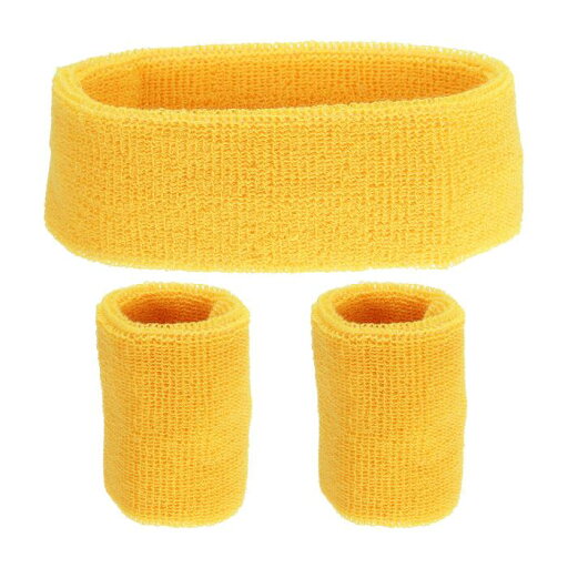 スウェットバンドセット スポーツ テリークロス ヘッドバンド リストバンド セット 7"x2" 吸湿発汗 ヘッドバンド 女性 男性 トレーニング エクササイズ バスケットボール(イエロー) スウェットバンドセット スポーツ テリークロス ヘッドバンド リストバンド セット 7"x2" 吸湿発汗 ヘッドバンド 女性 男性 トレーニング エクササイズ バスケットボール(イエロー)