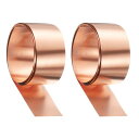 0.2mm厚 銅板ロール2枚セット 99.95%純銅フラッシング 建築用エレクトロニクスDIY用防水金属箔プレート(幅1.2