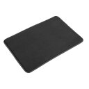 VOCOSTE バスルームラグ ソリッドカラーパターン ポリエステル バスマット 洗濯機洗い可能 ブラック 80x50 cm