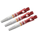 PATIKIL 35 mmダーツシャフト ミディアム 2BAスレッド アルミニウム ダーツステム ダーツアクセサリー スチールチップ用 3個 レッド
