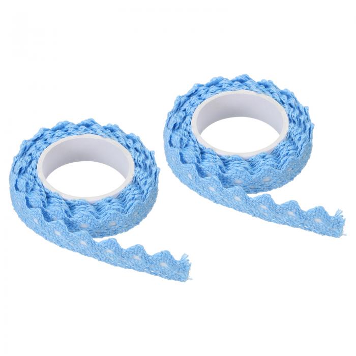 PATIKIL レースリボン 粘着テープ 2ロール 綿 マスキングシール ディテールアクセント 壁の装飾アート..