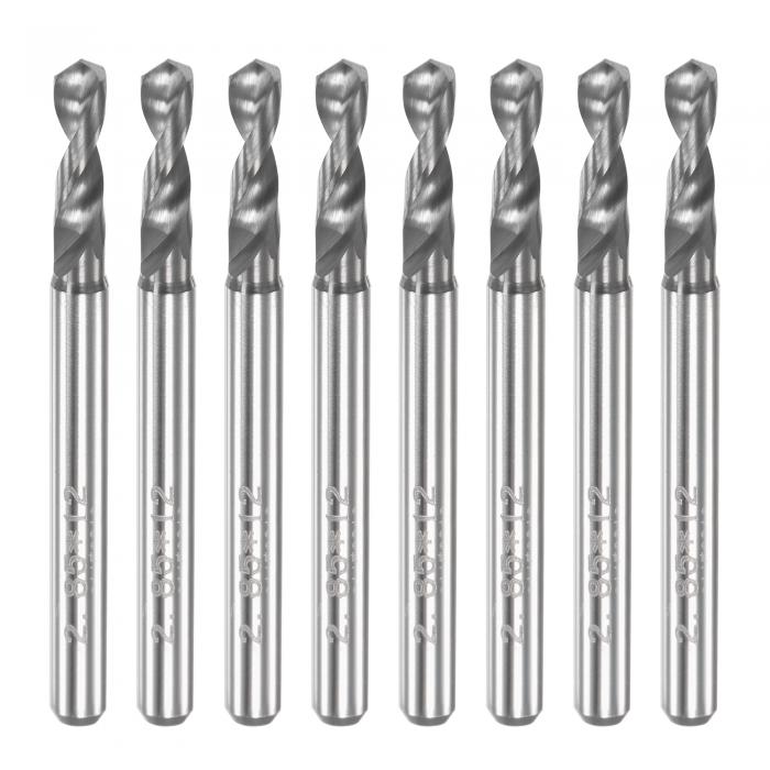PCBドリルビット マイクロドリルビット 2.85mm タングステンカーバイド 螺旋フルート 宝石 CNC 彫刻プリント 回路基板 シャンク3.16mm 8個入り