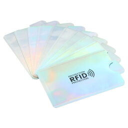 ソウテン RFIDブロッキングカードスリーブ 非接触プロテクターホルダー NFC財布用 シルバー 30個入り