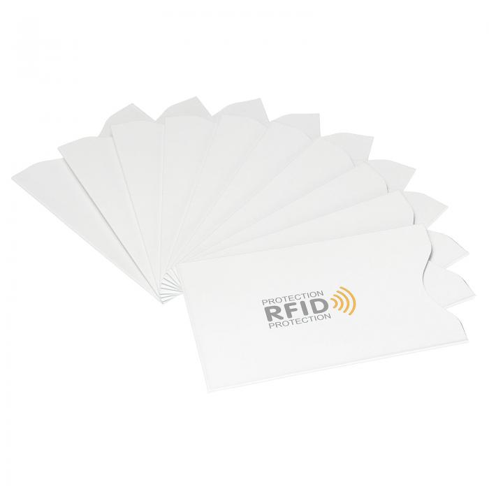 RFID水平ブロッキングカードスリーブ 非接触プロテクターホルダー NFC財布用 ホワイト 10個入り