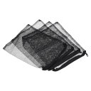 PATIKIL アクアリウムフィルターメディアバッグ 25x20cm 10個 水槽用 メッシュバッグ ジッパー付き ブラック