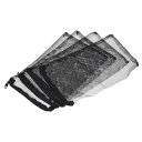 PATIKIL アクアリウムフィルターメディアバッグ 25x15cm 4個 水槽用 メッシュバッグ ジッパー付き ブラック