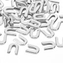 PATIKIL 50個10mm 2/5"幅 螺旋ボーンチップ 縫製用 亜鉛メッキ炭素鋼コルセットボーンチップカバーエンドキャップ コスチュームウェディングドレス用 シルバートーン