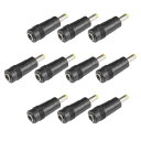 DC電源コネクタ 銅 5.5mmx2.1mmメスへの4.8mmx1.7mmオス アダプタ 10個入り