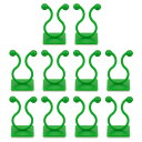 200個の植物の登攀壁固定クリップ 植物固定用のセルフアドヒーシブフックワイヤー固定 屋内外の装飾とケーブルワイヤー固定(緑 13.3 mm/0.52