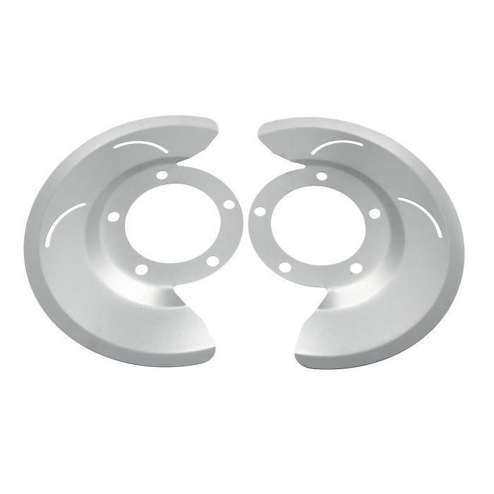 X AUTOHAUX フロントディスクブレーキダストシールド シルバートーン Fordに対応 F-150に対応 1976-1979に対応 7679BDS 1ペア