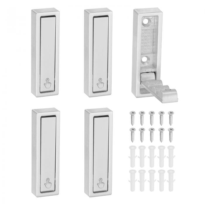 5個折りたたみコートフック、2.76インチのヘビーデューティー折りたたみ可能な壁フック長方形壁掛けタオルフックスペース節約バスルームキッチン玄関クローゼット用、...