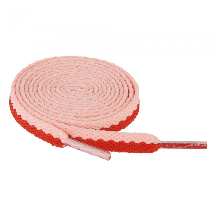 Elerevyo 靴紐 靴ひも 平型 平ひも 2色ミックス 男女兼用 2足 レッド、ピンク 80cm