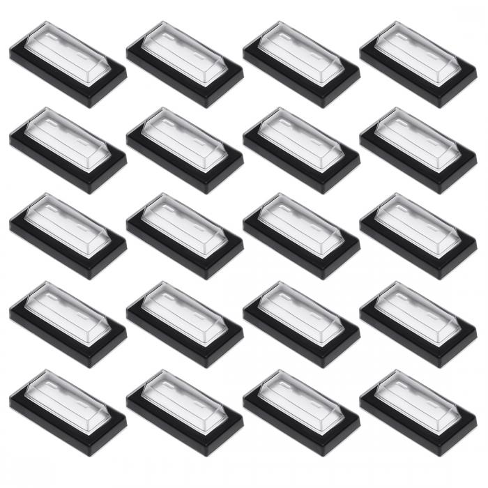 スイッチカバーキャップ 防水ケース プロテクター クリア ブラック 長方形 スプラッシュ ボートロッカ..