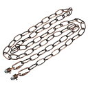 フィクスチャチェーン ペンダントライト用 シャンデリアハンギングリンク チェーンコネクタフックループ付き 厚さ3 mm 長さ1.83 M レッドブロンズ 1セッ...
