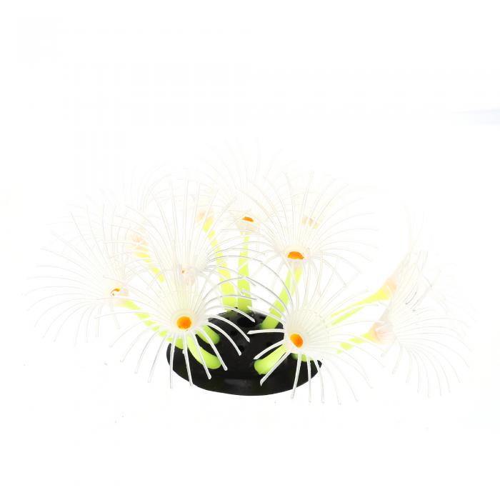VOCOSTE アクアリウムシミュレーションサンゴひまわり シリコーン 蛍光サンゴ グローオーナメント 水槽の風景装飾 黄