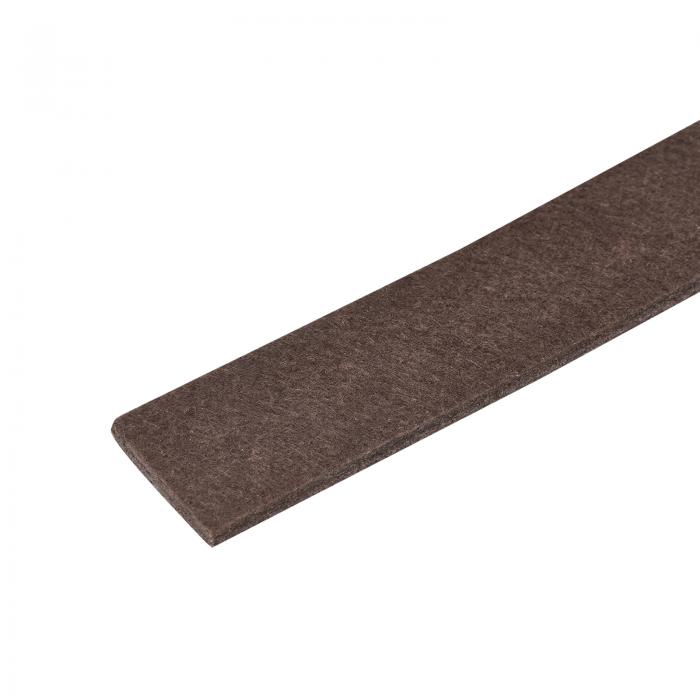 フェルト製家具パッド 粘着式 スクエアフロアプロテクター 家具の脚 ハードウッドフロア用 1500 x 25 mm ブラウン 4個入り