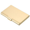 PATIKIL ビジネスカードホルダー アルミメタルカードケース プロフェッショナルポケットカードホルダー ネームカード クレジットカード用 ゴールド