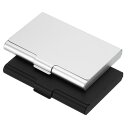 PATIKIL ビジネスカードホルダー 2個 アルミメタルカードケース プロフェッショナルポケットカードホルダー ネームカード クレジットカード用 ブラック シ...