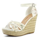 Allegra K ウェッジソール サンダル アンクルストラップ エスパドリーユ ウェッジヒール レディース グリーン 27.0 cm