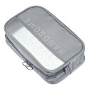 PATIKIL 22 x 14 x 6cm 網目洗面用品袋 メッシュジッパーポーチ 携帯性 家庭旅行用品用 グレー