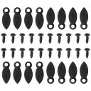 100個の額縁バッキングハードウェアクリップ 100個のネジ付きフォトフレームターンボタンファスナー クラフト吊り下げ絵描画用ピクチャターンバッキングクリップ 黒