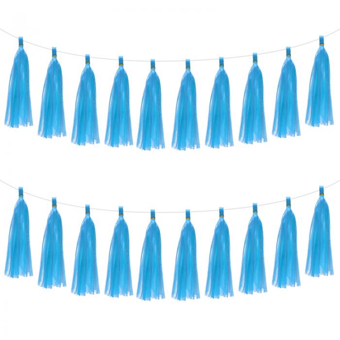 M METERXITY 20パック ロープティッシュペーパータッセルガーランドバナー13.8" タッセルガーランドデ..