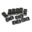 サイド バックル サイド クイック リリース バックル 2.6cmスペア パート ベルト コネクト ブラック プラスチック 10個