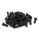 M4 x 12mm フラットヘッド皿ボルト 六角穴付きネジ 合金鋼製 ブラック 50個セット