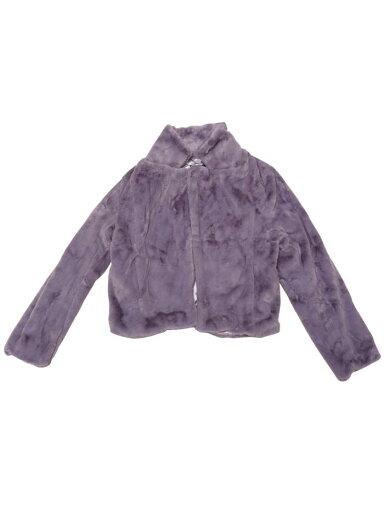 Allegra K ファーコート ジャケット ショートコート フェイクファー ゆったり 冬 レディース グレーパープル XS Allegra K ファーコート ジャケット ショートコート フェイクファー ゆったり 冬 レディース グレーパープル XS