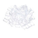 PATIKIL 3.2ml 水彩パン 100個入り 空のフルパン プラスチック水彩缶 水彩油絵アクリル絵の具トラベルブリキケースパレット用 クリア