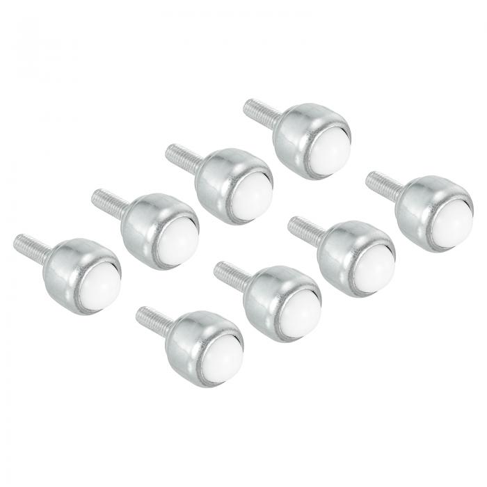 PATIKIL ローラーボールトランスファーベアリング 12 mm 8個入り 負荷6.6lbs スタッドマウントナイロンボール 回転キャスターユニット コンベヤローラースタンドトランスミッション用