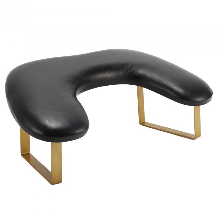 VOCOSTE ネイル用ハンドレスト U字型 ハンドレスト PUレザー 合金 防水 肘置き 手の枕 ネイルマニキュア用 サロン用 黒