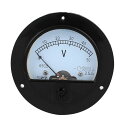 電圧計 DC 50V 測定 ゲージ アナログ盤 65C5のモデル ブラック 89mm x 50mm