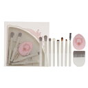 GLIDESMOOTH メイクブラシセット ファンデーションコンシーラーブラシ メイクブラシプロフェッショナル化粧ツールキット ブレンディング用 ホワイト 10個