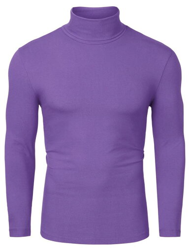 Allegra K メンズ タートルネック Tシャツ ハイネック カットソー 長袖 無地 薄手 ストレッチ カジュアル パープル 38 Allegra K メンズ タートルネック Tシャツ ハイネック カットソー 長袖 無地 薄手 ストレッチ カジュアル パープル 38