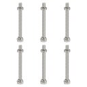 六角ボルト ナット 六角頭ねじ フラット&ロックワッシャーキット 304ステンレス鋼 完全六角ボルトスレッド M6 x 70 mm 6セット