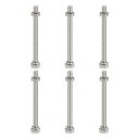 六角ボルト ナット 六角頭ねじ フラット&ロックワッシャーキット 304ステンレス鋼 完全六角ボルトスレッド M6 x 80 mm 6セット